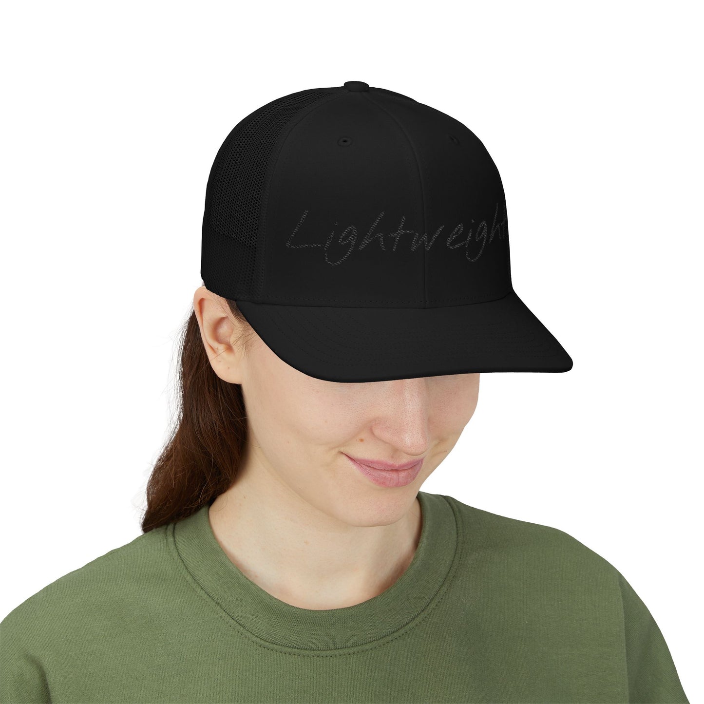 "Lightweight" Embroidered Snapback Trucker Cap