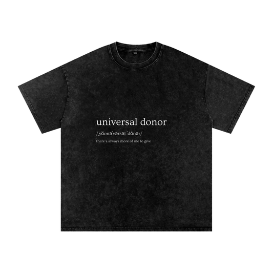 Universal Donor Snow Washed Oversized Cotton T-Shirt